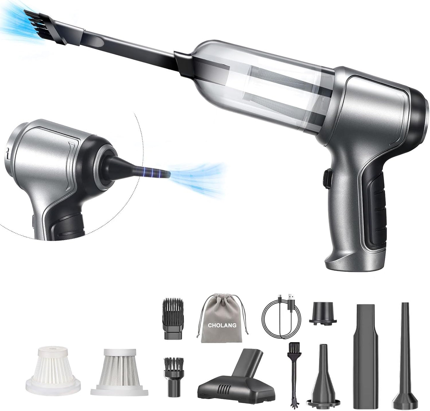 Smart Dammsugare + Blåsfunktion För Bil